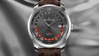 Thumbnail for Oceaneva Men's OceanTrek GMT Automatic 200m Leather Black Watch - OTBK200M34NH-Brown Strap automatic GMT watch, Automatic watches, Diver GMT, GMT Dive Watch