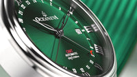 Thumbnail for Oceaneva Men's OceanTrek GMT Automatic 200m Leather Green Watch - OTGR200M34NH-Black Strap automatic GMT watch, Automatic watches, Diver GMT, GMT Dive Watch