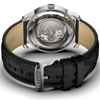 Thumbnail for Oceaneva Men's OceanTrek GMT Automatic 200m Leather Olive Drab Watch - OTOD200M34NH-black strap automatic GMT watch, Automatic watches, Diver GMT, GMT Dive Watch