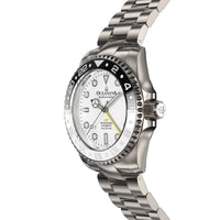 Thumbnail for Oceaneva Men's GMT TITANIUM Automatic Deep Marine Explorer 1250M White & Black Ceramic Bezel Watch - WH.BK.NHCR.WH.GMT.TT automatic GMT watch, titanium automatic watch, Titanium GMT, Titanium watches, Titanum GMT watch