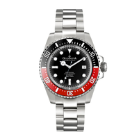 Thumbnail for Oceaneva™ Men's Deep Marine Explorer 1000M Pro Diver Watch Black and Red - main