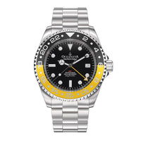 Thumbnail for Oceaneva™ Men's GMT Deep Marine Explorer 1250M Pro Diver Watch Yellow and Black
