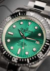 Thumbnail for Oceaneva 1250M Dive Watch Aquamarine Straight Front Close Up
