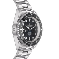 Thumbnail for Oceaneva 1250M Dive Watch Black Mother of Pearl Side Helium Escape Valve View