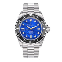 Thumbnail for Oceaneva™ Men's Deep Marine Explorer II 1250M Pro Diver Watch Blue Mother Of Pearl