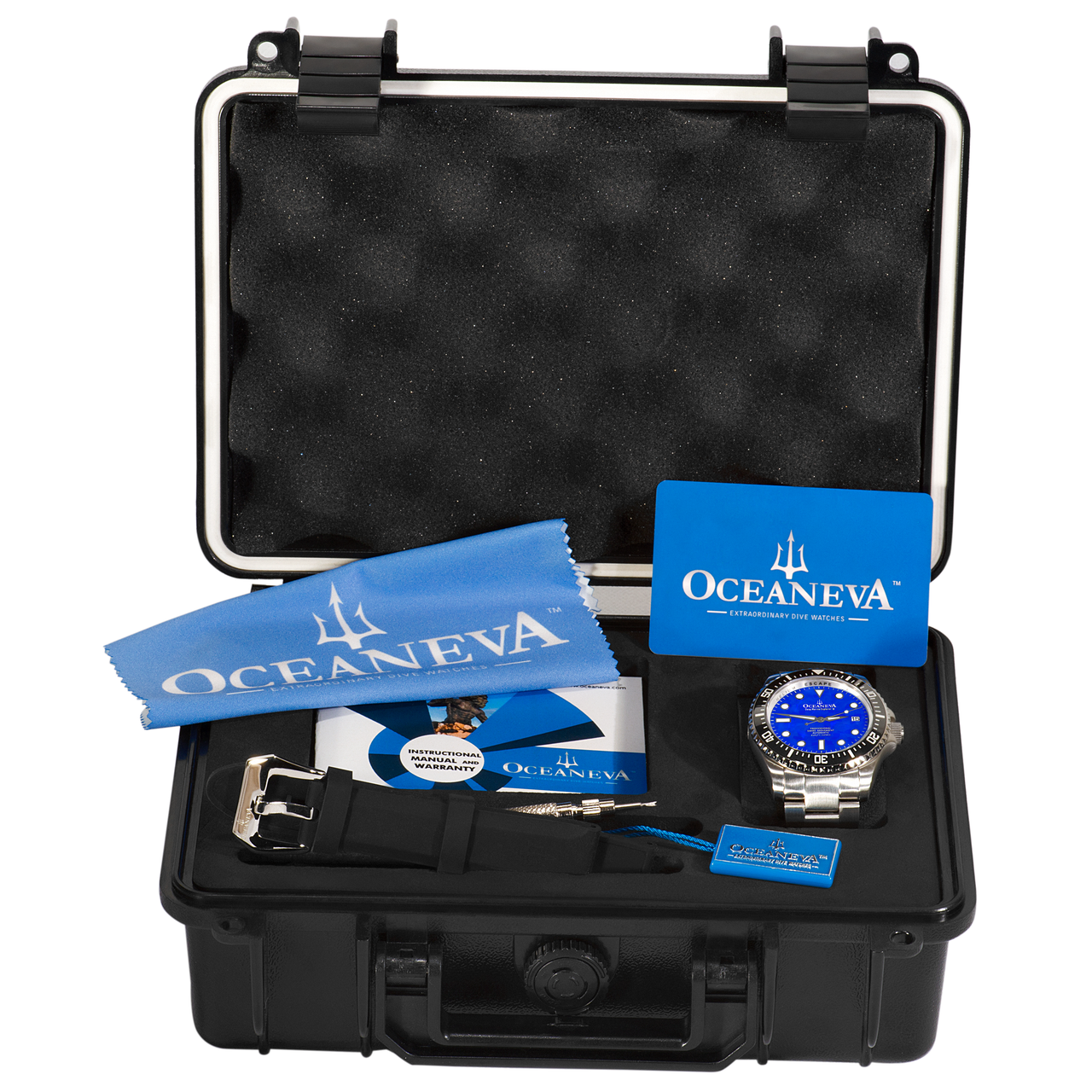 Oceaneva 1250M Dive Watch Blue Mother of Pearl With Packaging