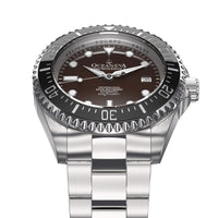 Thumbnail for Oceaneva 1250M Dive Watch Black Bezel Brown Dial Frontal View Picture