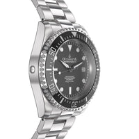 Thumbnail for Oceaneva 1250M Dive Watch Gun Metal Gray Stainless Side Helium Escape Valve View