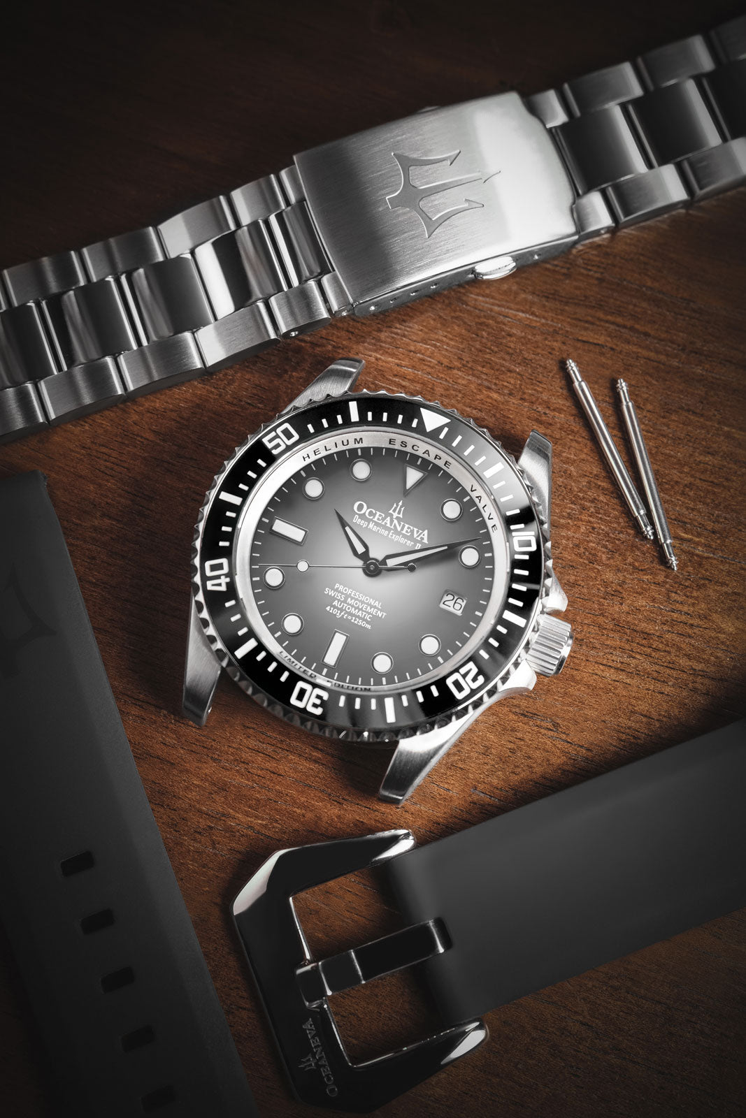 Oceaneva 1250M Dive Watch Gray Fade Deconstructed