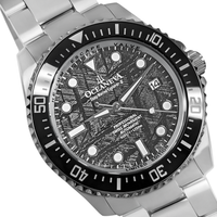 Thumbnail for Oceaneva™ Men's Deep Marine Explorer 1250M Pro Diver Watch Dark Gray Meteorite Dial - main