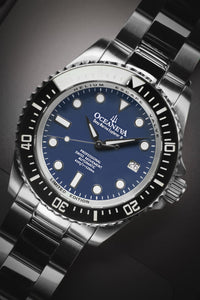 Thumbnail for Oceaneva 1250M Dive Watch Navy Blue Straight Front Close Up