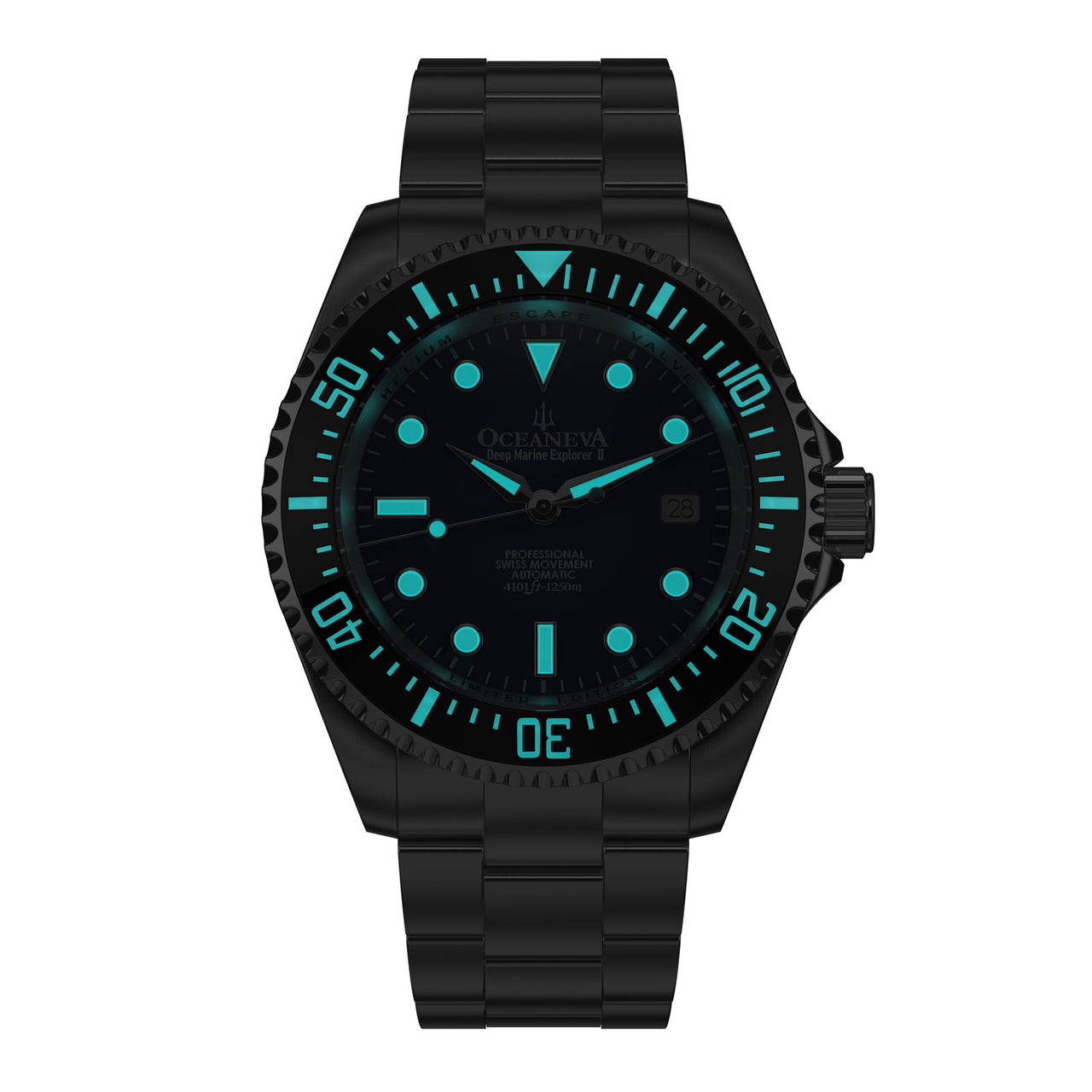 Oceaneva 1250M Dive Watch Navy Blue Luminous