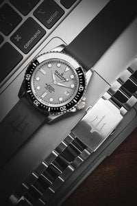 Thumbnail for Oceaneva 1250M Dive Watch Gray On Rubber Strap With Bracelet