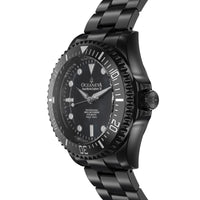 Thumbnail for Oceaneva 3000M Dive Watch Black Mother of Pearl Side View Crown