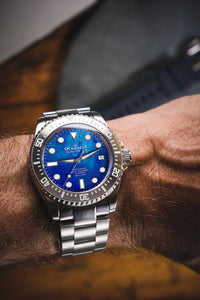 Thumbnail for Oceaneva 3000M Dive Watch Blue Mother of Pearl On Wrist