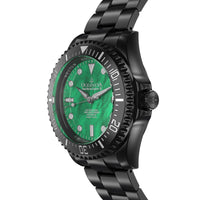 Thumbnail for Oceaneva 3000M Dive Watch Green Mother of Pearl Side View Crown
