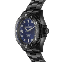 Thumbnail for Oceaneva 3000M Dive Watch Navy Blue Mother of Pearl Side View Crown 