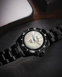 Thumbnail for Oceaneva 3000M Dive Watch White Mother of Pearl Lying Flat