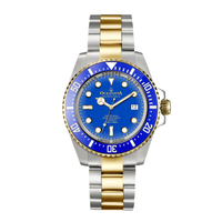 Thumbnail for Oceaneva Men's Deep Marine Explorer 1000M Pro Diver Watch Blue and Gold