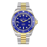 Thumbnail for Oceaneva™ Men's Deep Marine Explorer II 1250M Pro Diver Watch Blue Yellow Gold