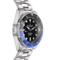 Thumbnail for Oceaneva 1250M Dive Watch Blue and Black Side Helium Escape Valve View