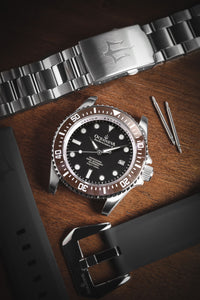 Thumbnail for Oceaneva 1250M Dive Watch Brown Bezel Black Dial Deconstructed