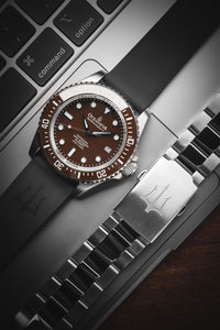 Thumbnail for Oceaneva 1250M Dive Watch Brown On Rubber Strap With Bracelet