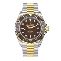Thumbnail for Oceaneva™ Men's Deep Marine Explorer II 1250M Pro Diver Watch Brown Yellow Gold