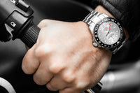 Thumbnail for Oceaneva 1250M GMT Dive Watch Silver And Black On Wrist 2