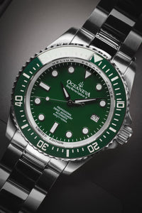 Thumbnail for Oceaneva 1250M Dive Watch Green Straight Front Close Up