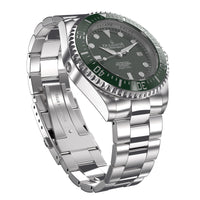 Thumbnail for Oceaneva 1250M Dive Watch Green Front Picture Slight Right Slant View