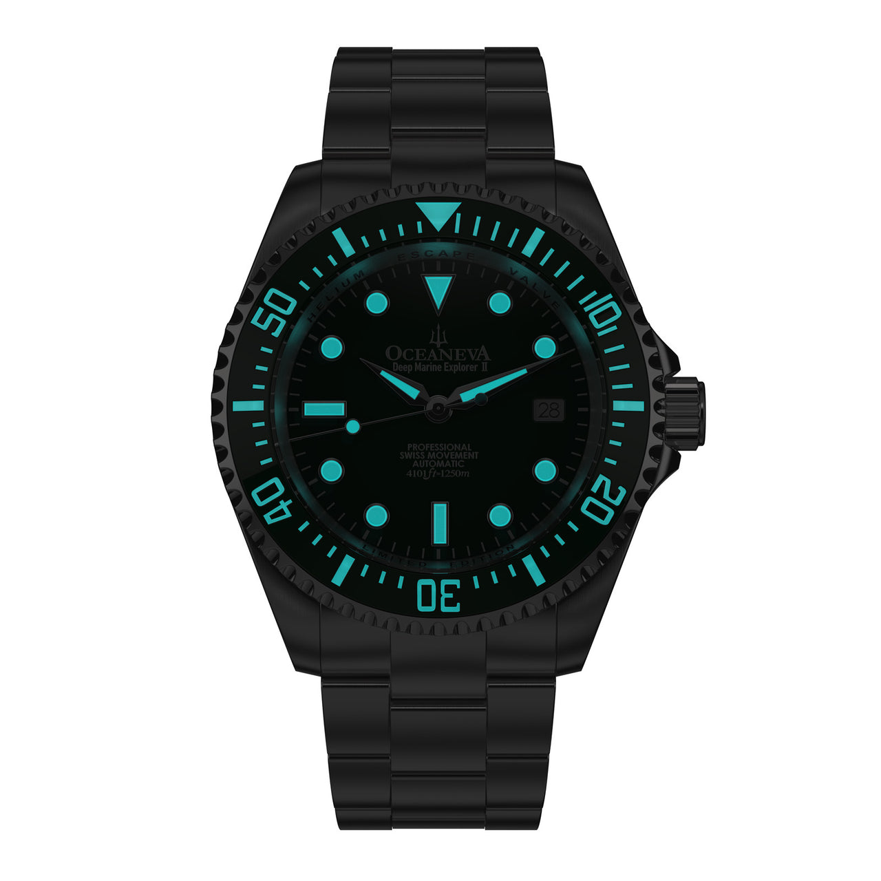 Oceaneva 1250M Dive Watch Green Luminous