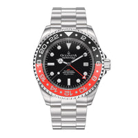 Thumbnail for Oceaneva™ Men's GMT Deep Marine Explorer 1250M Pro Diver Watch Red and Black