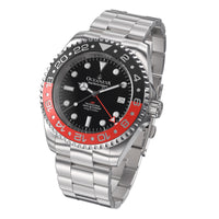 Thumbnail for Oceaneva 1250M GMT Dive Watch Red And Black Front Picture Slight Left Slant View