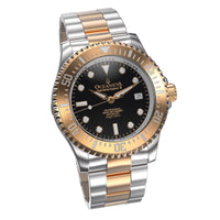 Thumbnail for Oceaneva 3000M Dive Watch Black and Rose Gold Front Picture Slight Right Slant View