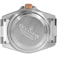 Thumbnail for Oceaneva 3000M Dive Watch Black and Rose Gold Caseback Close Up
