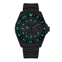 Thumbnail for Oceaneva 1250M GMT Dive Watch Silver And Black Luminous