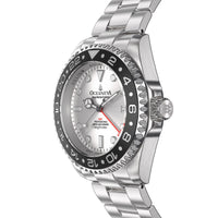 Thumbnail for Oceaneva 1250M GMT Dive Watch Silver And Black Side View Crown