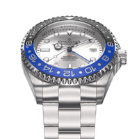 Thumbnail for Oceaneva 1250M GMT Dive Watch Silver Blue And Black Frontal View Picture