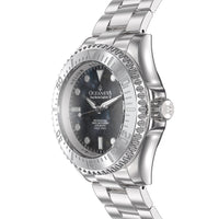 Thumbnail for Oceaneva 3000M Dive Watch Gun Metal Gray Mother of Pearl Stainless Side View Crown