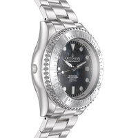 Thumbnail for Oceaneva 3000M Dive Watch Gun Metal Gray Mother of Pearl Stainless Side Helium Escape Valve View