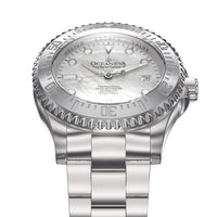 Thumbnail for Oceaneva 3000M Dive Watch White Mother of Pearl Stainless Frontal View Picture