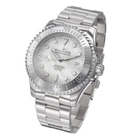 Thumbnail for Oceaneva 3000M Dive Watch White Mother of Pearl Stainless Front Picture Slight Left Slant View