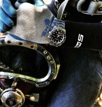Thumbnail for Oceaneva 1250M GMT Dive Watch Black On Wrist Full Body