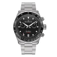 Thumbnail for Oceaneva™ Men's WaveRacer™ 500M Pro Diver Black Dial Chronograph Watch