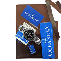 Thumbnail for Oceaneva Black Dial Chronograph Watch With Packaging 