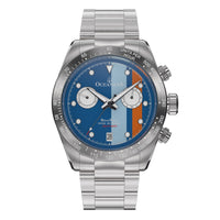 Thumbnail for Oceaneva™ Men's WaveRacer™ 500M Pro Diver Blue Dial Racing Stripes Chronograph Watch