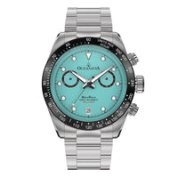Thumbnail for Oceaneva™ Men's WaveRacer™ 500M Pro Diver Mint Color Dial Chronograph Watch
