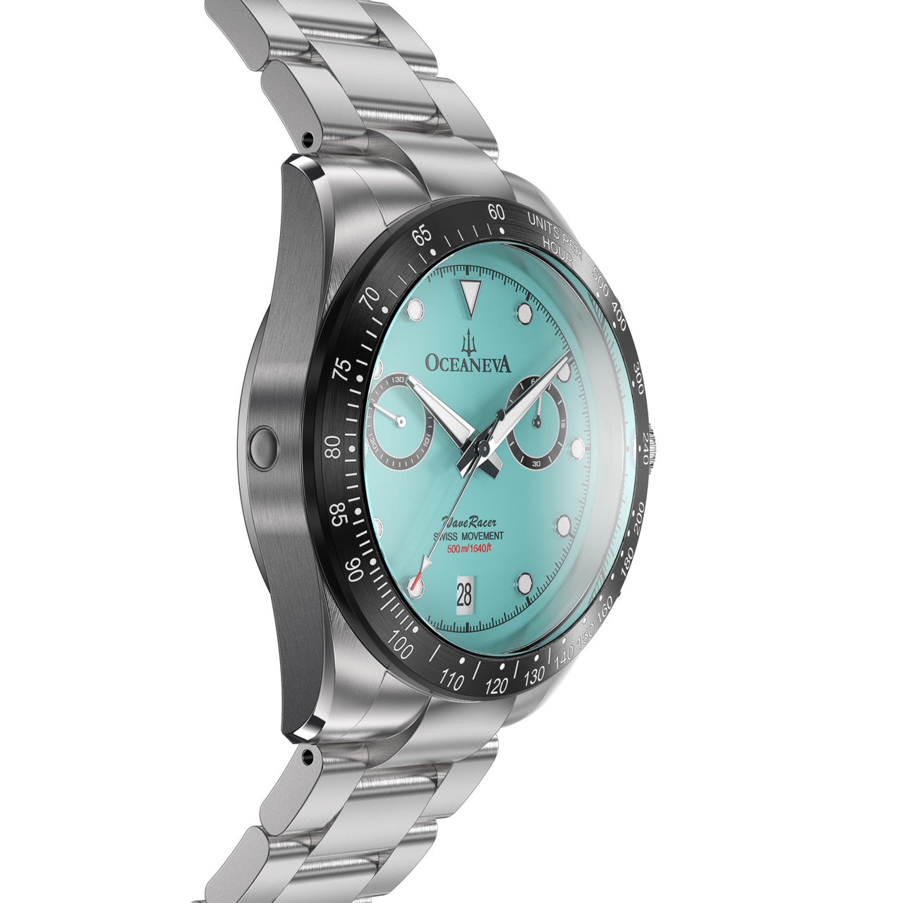 Oceaneva Mint Dial Chronograph Watch Side View