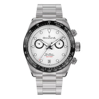 Thumbnail for Oceaneva™ Men's WaveRacer™ 500M Pro Diver White Dial Panda Chronograph Watch